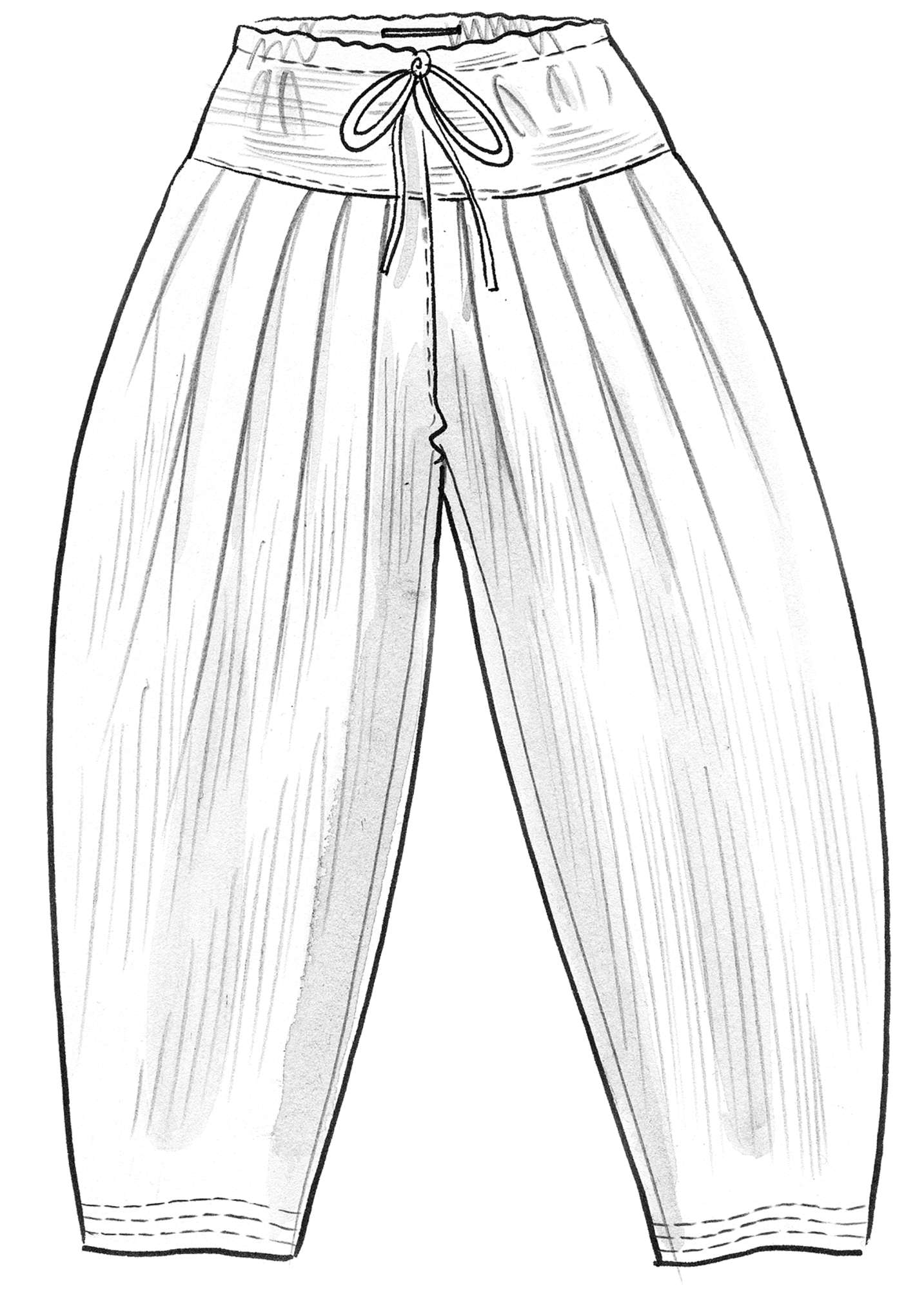 Striped organic cotton trousers