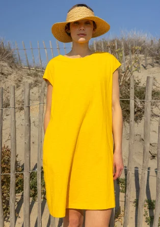 Jersey tunic in organic cotton/linen - dandelion
