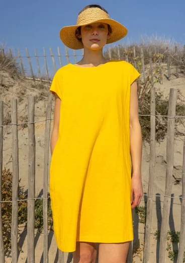 Jersey tunic in organic cotton/linen - dandelion