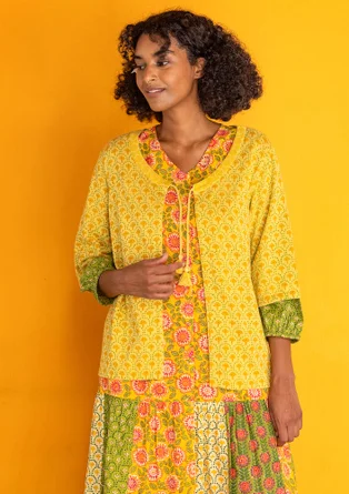 Gilet "Haldi" en maille de coton biologique - mangue