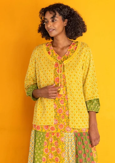 Gilet "Haldi" en maille de coton biologique - mangue
