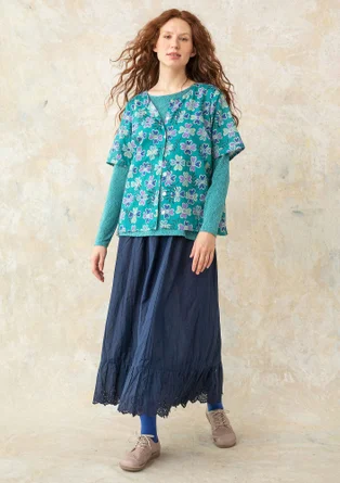 Jupon en coton biologique tissé - indigo foncé
