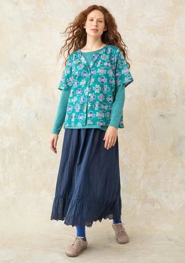 Jupon en coton biologique tissé - indigo foncé