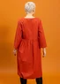 “Sofia” woven organic cotton dress (madder red/check S)