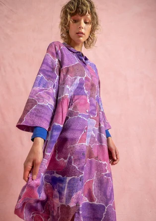 Robe tissée "Supernova" en lyocell/lin - lilas-gris