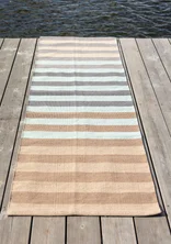 “Suiheisen” organic cotton hallway mat - frost green