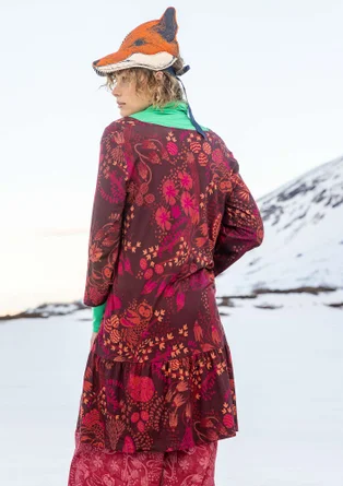 Jerseykjole "Yura" i økologisk lyocell/elastan - aubergine