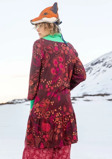 Jerseykjole "Yura" i økologisk lyocell/elastan - aubergine