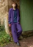 Einfarbige Hose „Frigg“ aus Bio-Baumwolle (brombeere L)