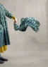 “Clay” shawl in organic cotton (indigo green One Size)