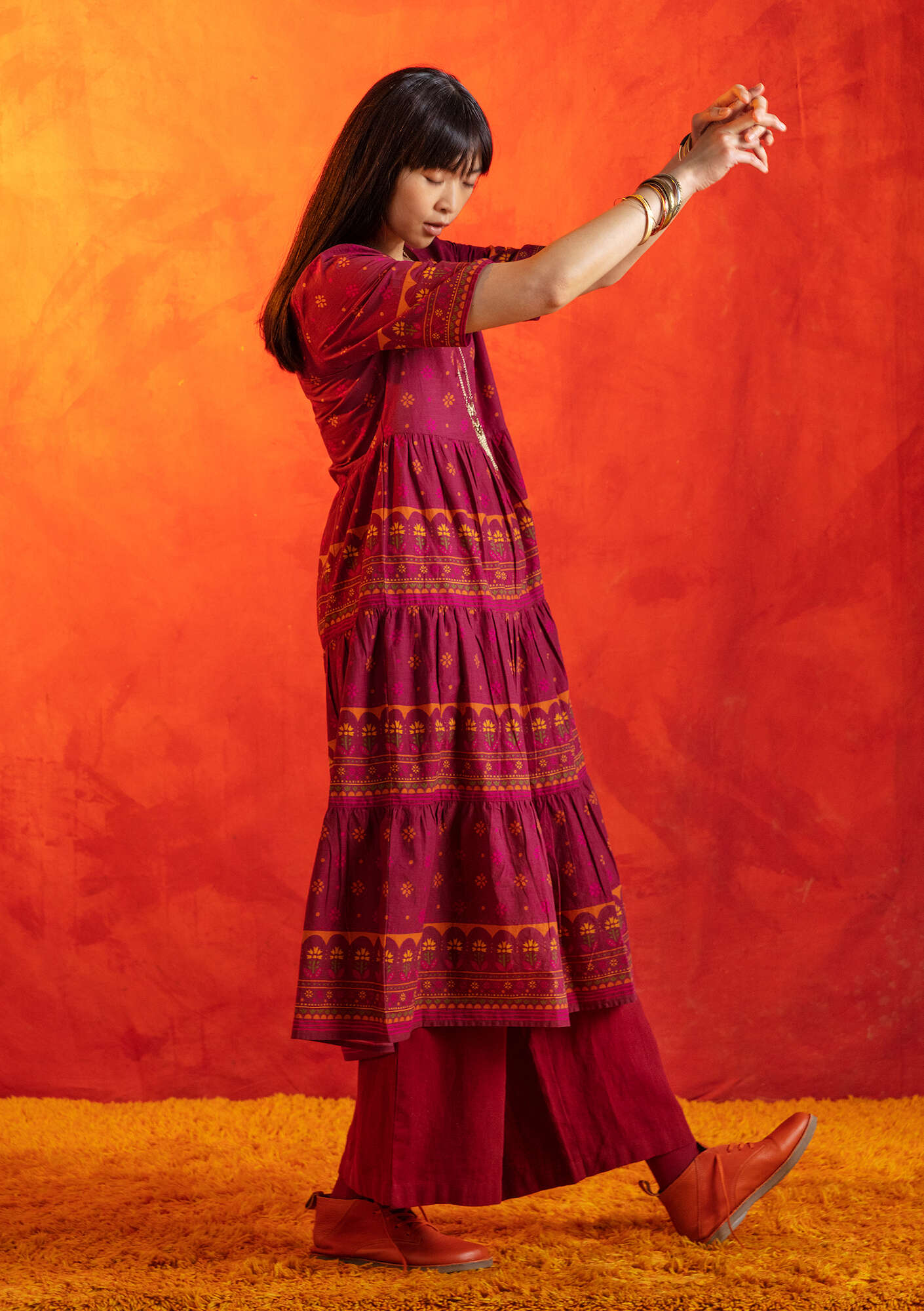Kleid „Lalita“ aus Öko-Baumwolle purpur thumbnail