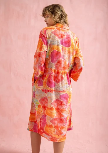 Robe tissée "Supernova" en lyocell/lin - brique