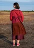 "Desert" woven organic cotton dress (dark hibiscus M)