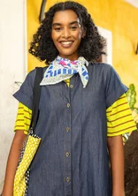 “Ines” woven organic cotton dress - dark indigo