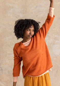 Pullover aus Alpakawollgemisch - hellgrapefruit-melange