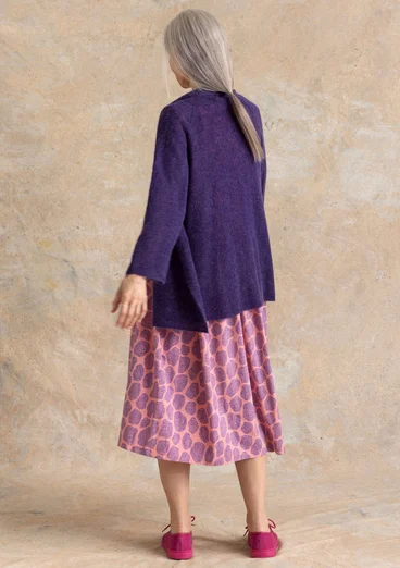 Wool/cotton/alpaca cardigan - night sky/melange