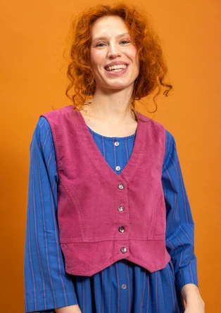 “Venezia” woven organic cotton waistcoat - heather