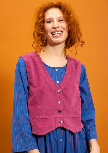 “Venezia” woven organic cotton waistcoat - heather