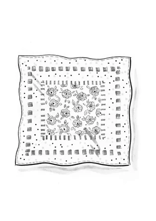 Foulard "Sophie" en coton biologique - noir