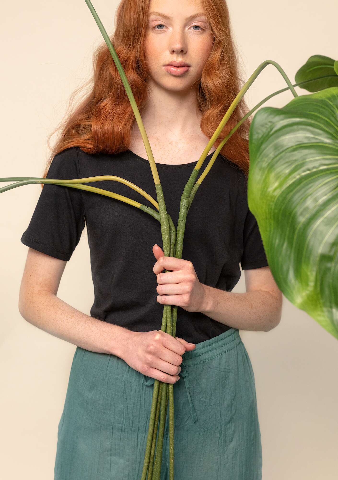 Shirt aus Öko-Baumwolle/Modal schwarz thumbnail