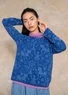 Strickpullover „Kivik“ aus Wolle/Bio-Baumwolle (tiefblau S)