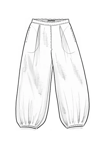 Pellavakankaiset housut - puolivalkaistu