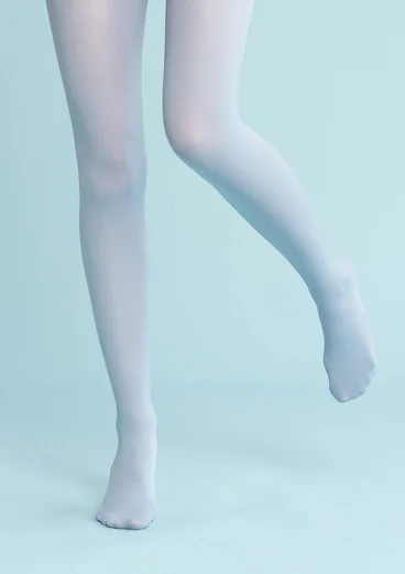 Solid-colored tights in recycled nylon - pigeon blue
