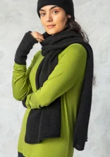 Knitted alpaca blend scarf - black