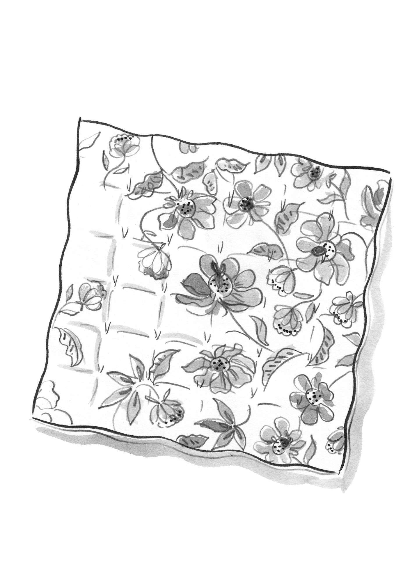 “Bloom” seat cushion in organic cotton