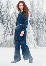 Tunic in a woven organic cotton/viscose blend - indigo blue