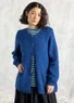 Strickjacke aus Alpakawollgemisch (indigoblaut-melange XS)