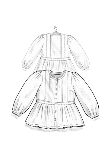 Bluse „Tristan“ aus Bio-Baumwolle - grafit