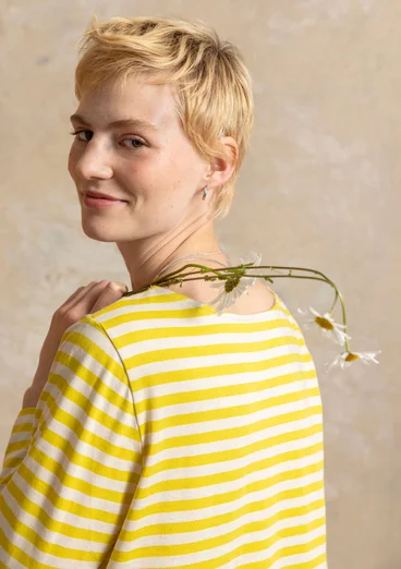 Basic-Streifenshirt aus Bio-Baumwolle - dijonsenf-feder