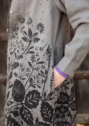 Robe "Autumn" en lin tissé - gris fer