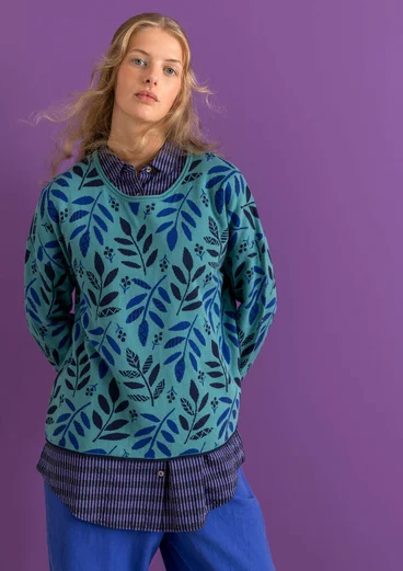 Trui "Ophelia" van biologisch/gerecycled katoen - teal