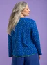 Dotted organic cotton cardigan (sapphire blue XXL)
