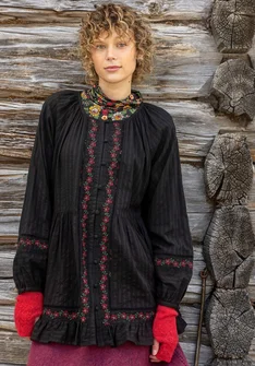 Geweven tuniek "Nome" van biologisch katoen - zwart