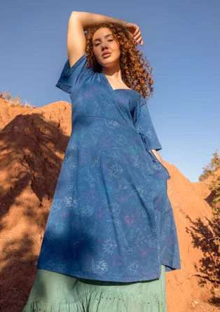 “Carmen” jersey dress in organic cotton/modal - porcelain blue