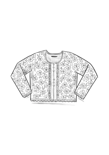 “Anemone” organic wool cardigan - dark lily