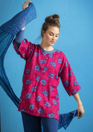 Tunique "Loella" en lin tissé - cochenille