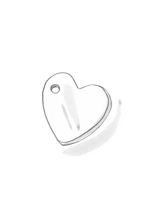 Charm "Heart" en argent - argent
