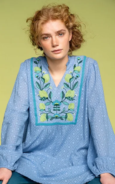 “Hilda” woven organic cotton tunic