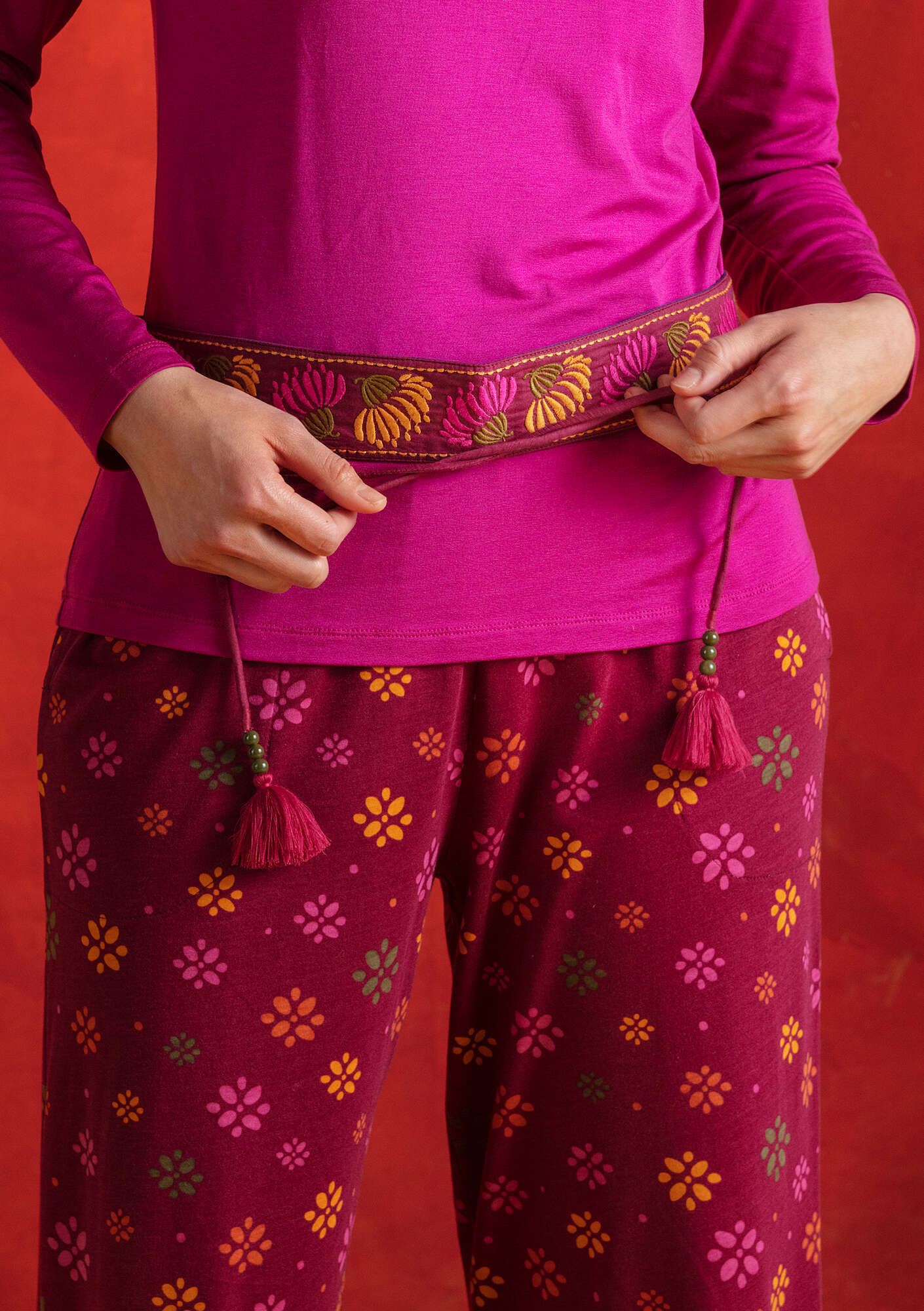 Gürtel „Banaras“ aus Öko-Baumwolle purpur thumbnail