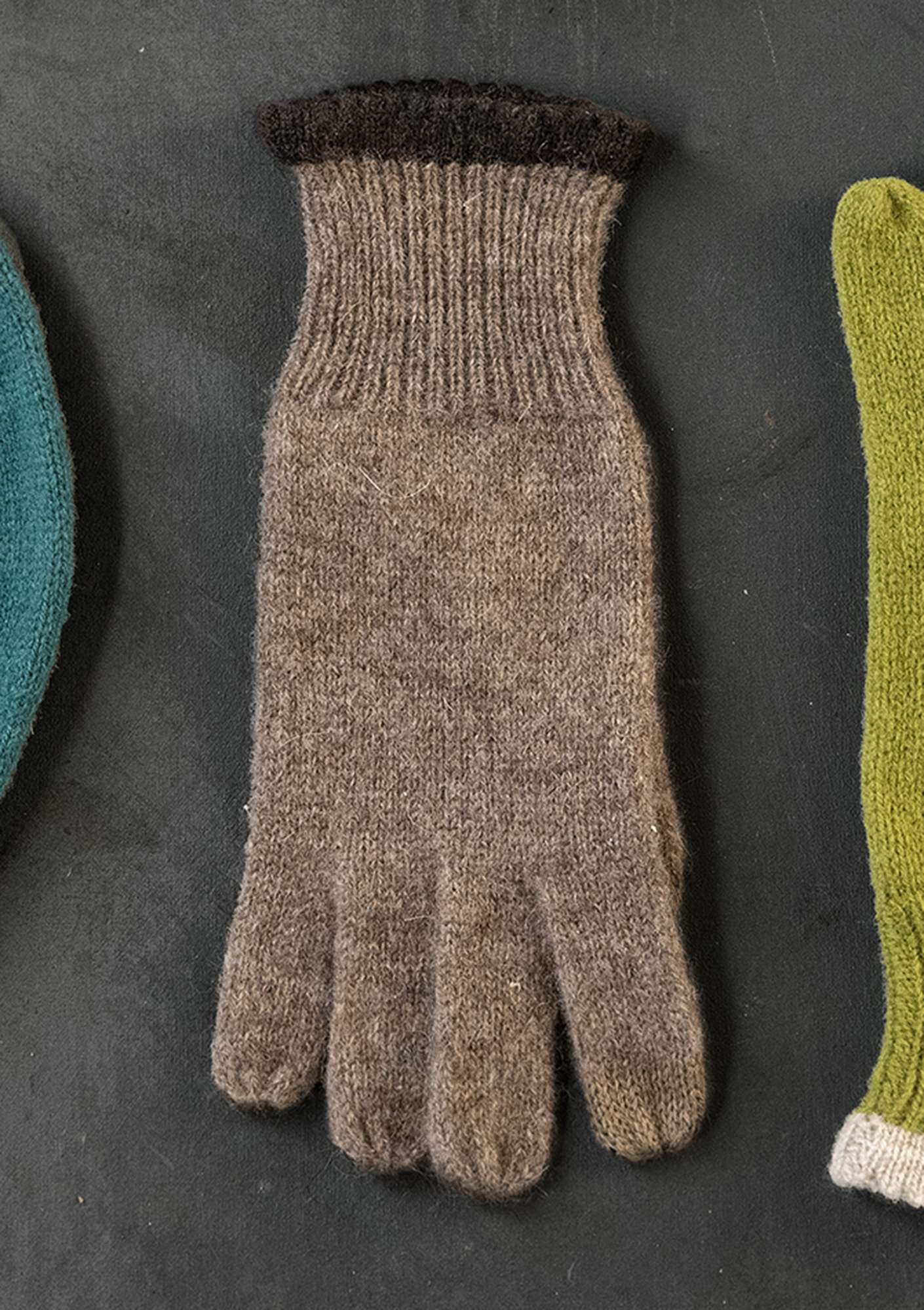 Fingerhandsker i uld med touch-funktion lys kartoffelmeleret/ufarvet thumbnail