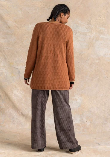 “Celia” recycled cotton favourite sweater - acorn