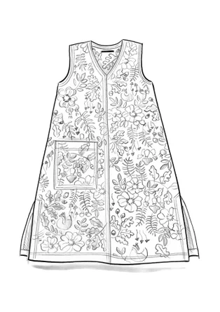 Robe "Wildwood" en tissu de coton biologique/lin - thuya