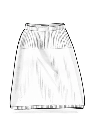 “Sylvi” fine-knit skirt in organic cotton/wool - dark aubergine