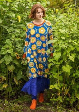 Sunflower dress cornflower blue