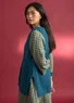 Knit waistcoat in an alpaca blend (dark petrol blue/melange S)