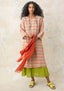 Kleid „Lillian“ aus Leinengewebe rosa sand-gemustert thumbnail